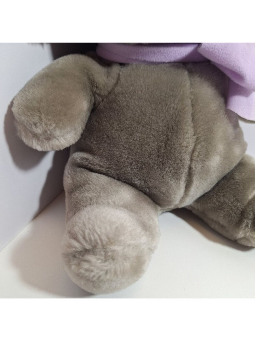 Disney Bianca Plush Mouse Purple Bow 16" Vintage 80s Made in Korea - Picture 9 of 16